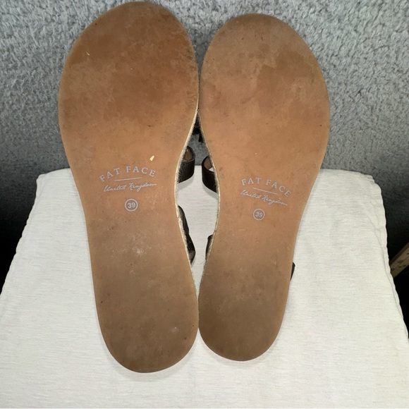 Fat Face Shoes Cage Adira Espadrille Brown US 8 Womens Strappy Mini Wedge Sandal - Picture 6 of 11